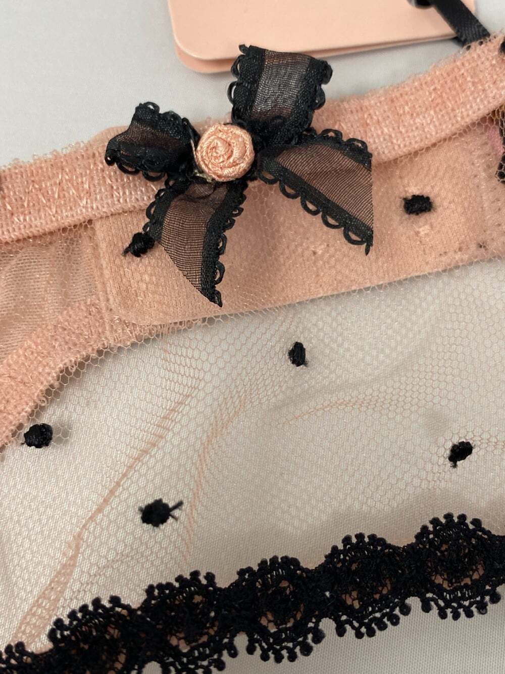 Agent Provocateur Poppie Nude Black Suspender AP4 Large NWT - Picture 7 of 10
